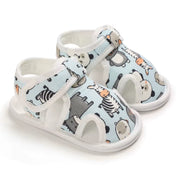 Baby Shoes Boys Girls Cute Bear Animal Print Sandals Cotton Soft Sole Newborn Walker Toddler Shoe