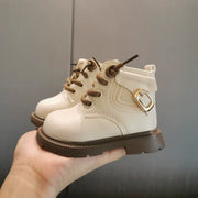 Warm Fur Baby Boots Autumn Winter Little Kids Soft PU Leather Boots Infant Newborn Outdoor Shoes Toddler Boy Girl Boots for Baby