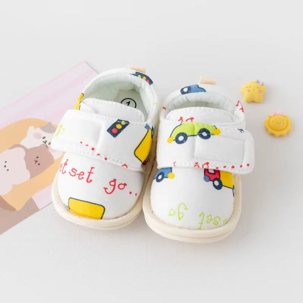Baby Shoes Boys Girls Cute Bear Animal Print Sandals Cotton Soft Sole Newborn Walker Toddler Shoe