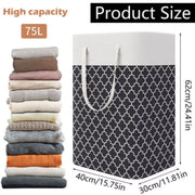 Waterproof Washing Basket Laundry Bag Storage Basket for Clothes Toy Storage 75L