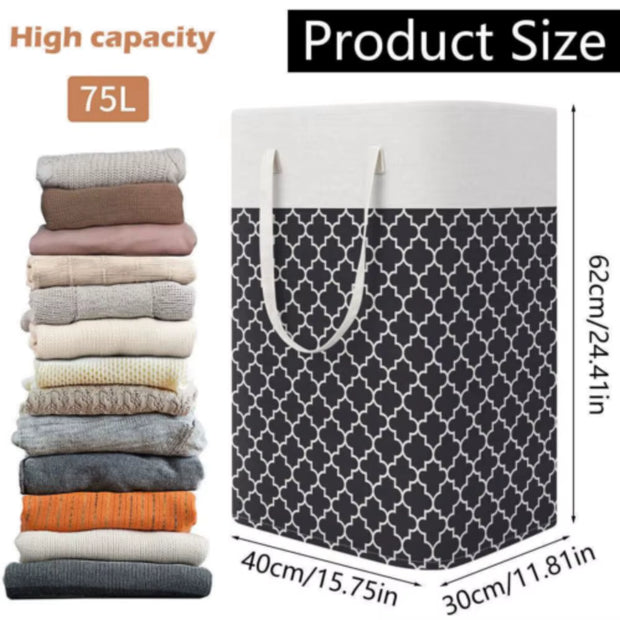 Waterproof Washing Basket Laundry Bag Storage Basket for Clothes Toy Storage 75L