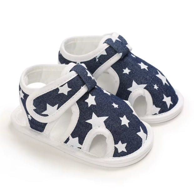 Baby Shoes Boys Girls Cute Bear Animal Print Sandals Cotton Soft Sole Newborn Walker Toddler Shoe