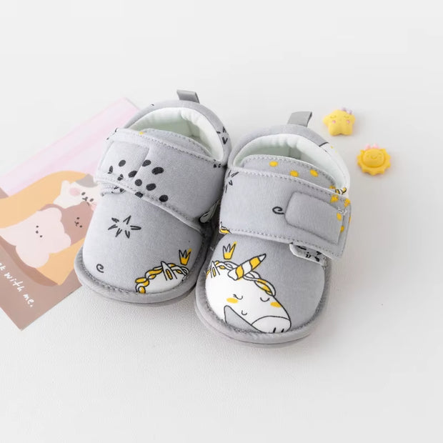 Baby Shoes Boys Girls Cute Bear Animal Print Sandals Cotton Soft Sole Newborn Walker Toddler Shoe