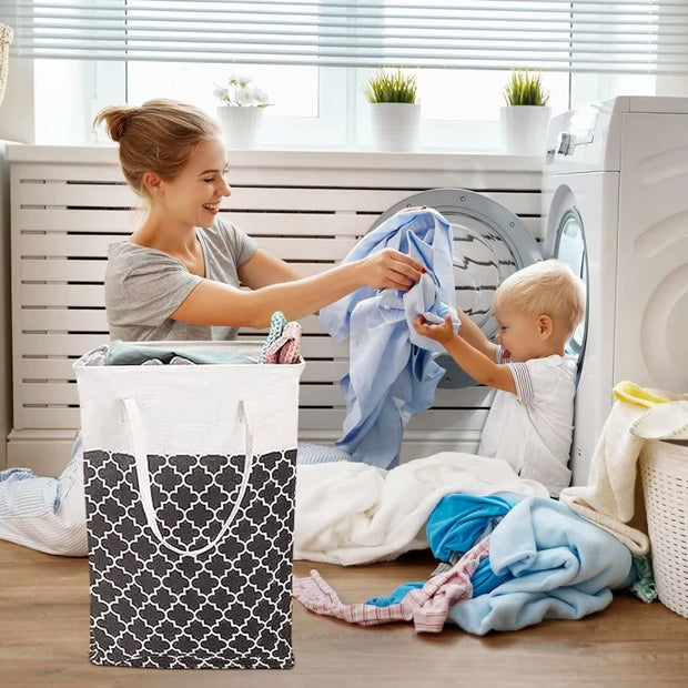 Waterproof Washing Basket Laundry Bag Storage Basket for Clothes Toy Storage 75L